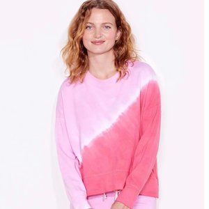 Sundry Ombre Pink Tie Dye Long Sleeve Cozy Oversize Sweatshirt